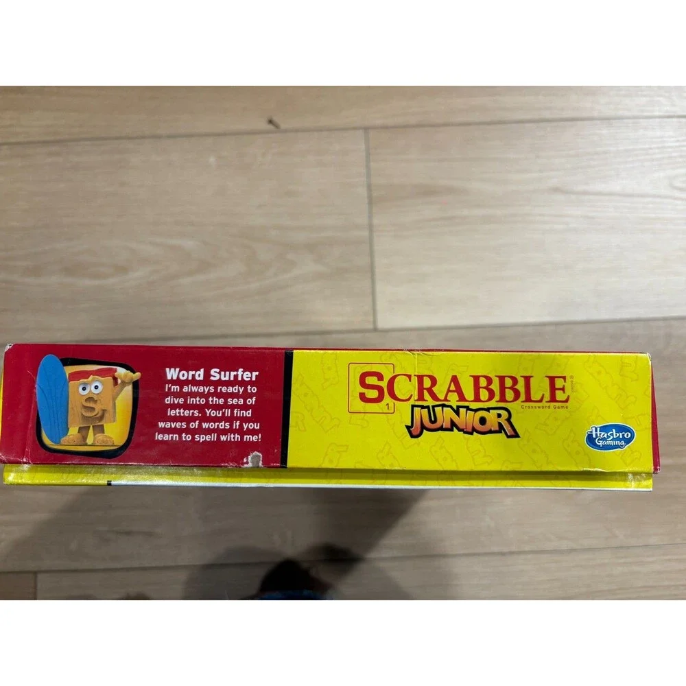 Scrabble Junior Crossword Game 2-4 Players Ages 5+ Hasbro Gaming Complete